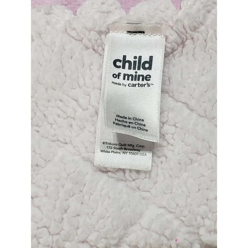Child Of Mine Carters Pink Butterfly Soft Baby Blanket